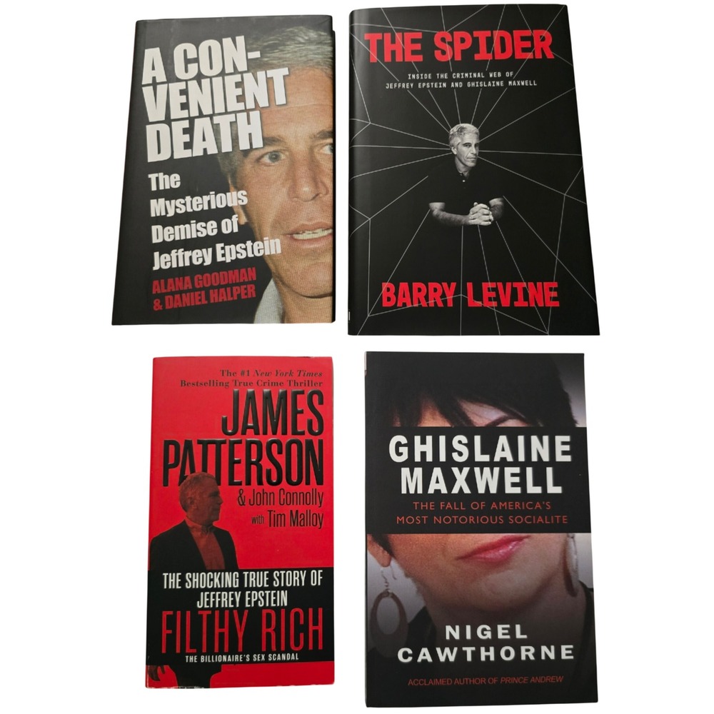 Jeffrey Epstein Ghislaine Maxwell True Crime Book Lot Filthy Rich The Spider